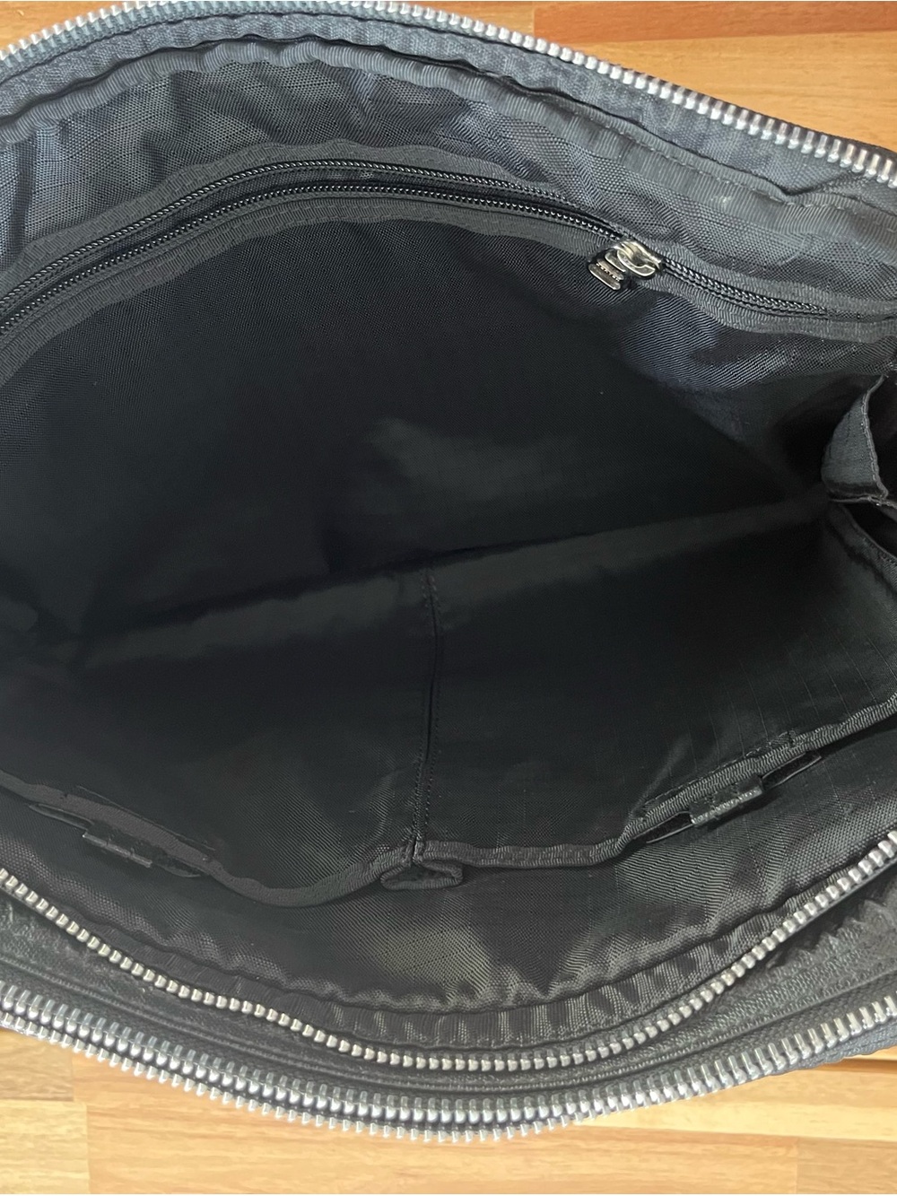Porter International Black Leather Messenger Bag with Front Pockets - Picture 12 of 14